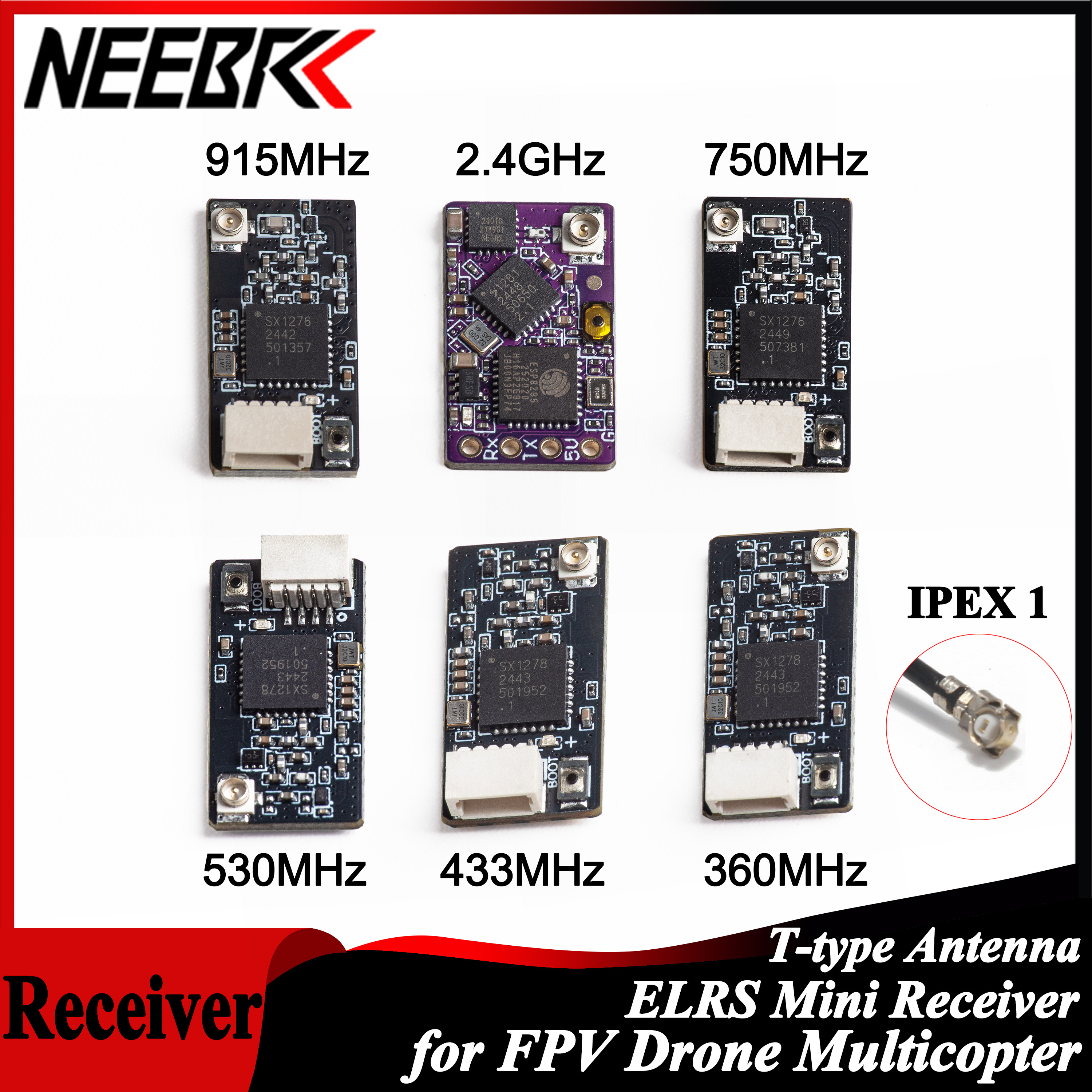 Drone Rc Controller And Receiver - NEEBRC ELRS 2.4G/915Mhz/360Mhz/433MHz/530MHz/750Mhz RX Long Range