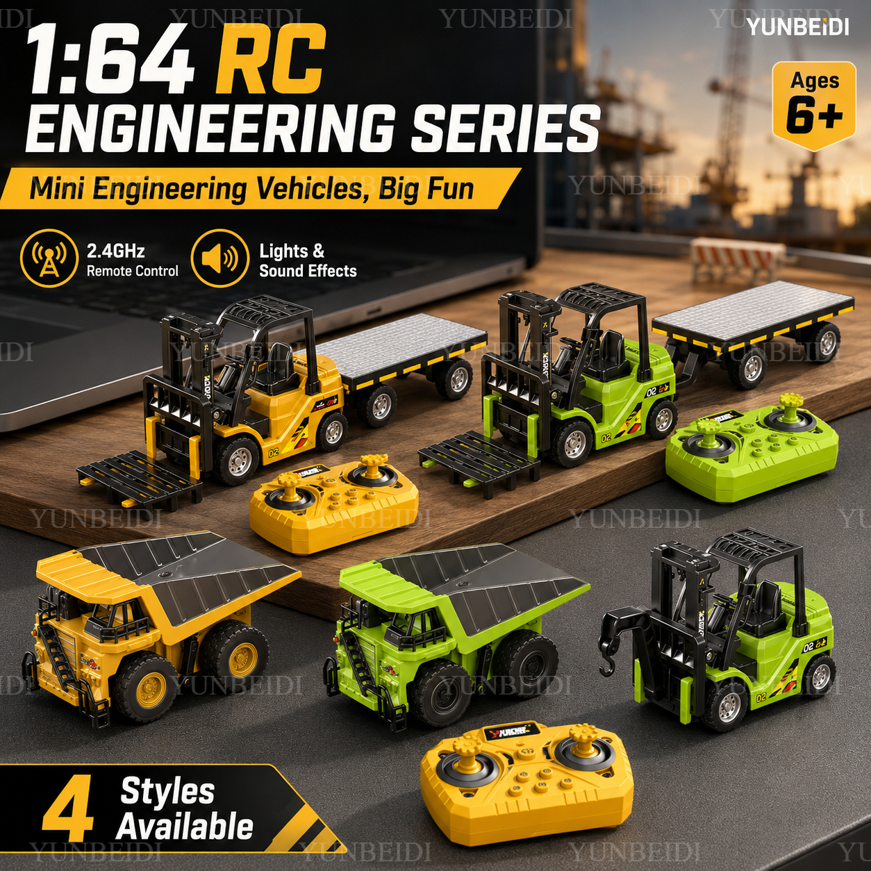 Drone Or Rc Car - 1:64 RC Mini Alloy Car Forklift