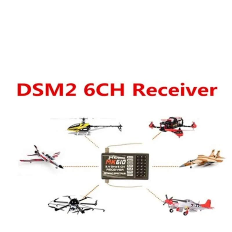 DSM2 MK610 AR6100 2.4G 6CH RC  – Drone Rc Controller And Receiver Bewertung und Preis