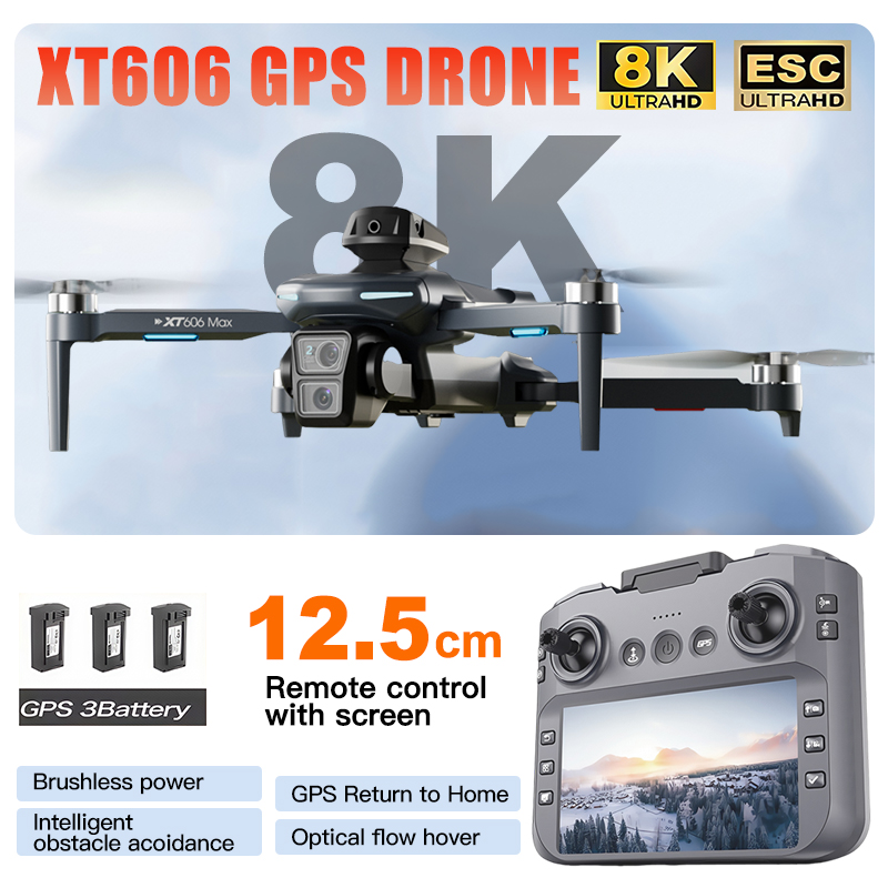 XT606 MAX 3 battery Drone 4k 8 – Drone Ls Rc Bewertung und Preis