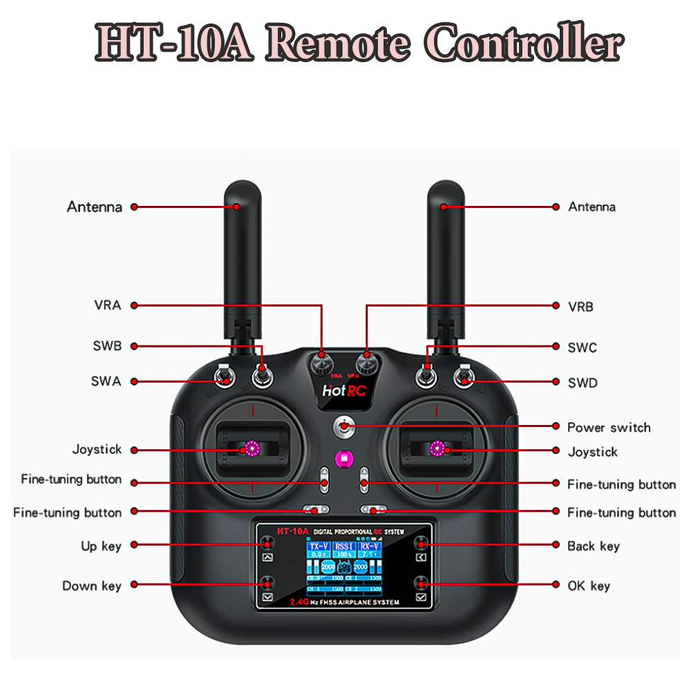 Hotrc HT-10A 2.4G 10CH Transmi – Drone Rc Transmitter And Receiver Bewertung und Preis