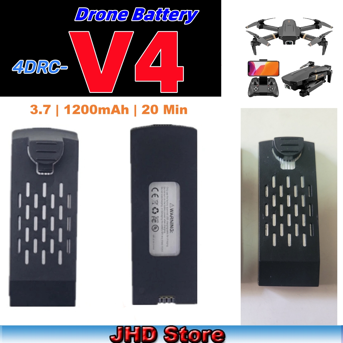 JHD Bateria 4DRC V4 Battery 3. – Lyzrc Drone Bewertung und Preis
