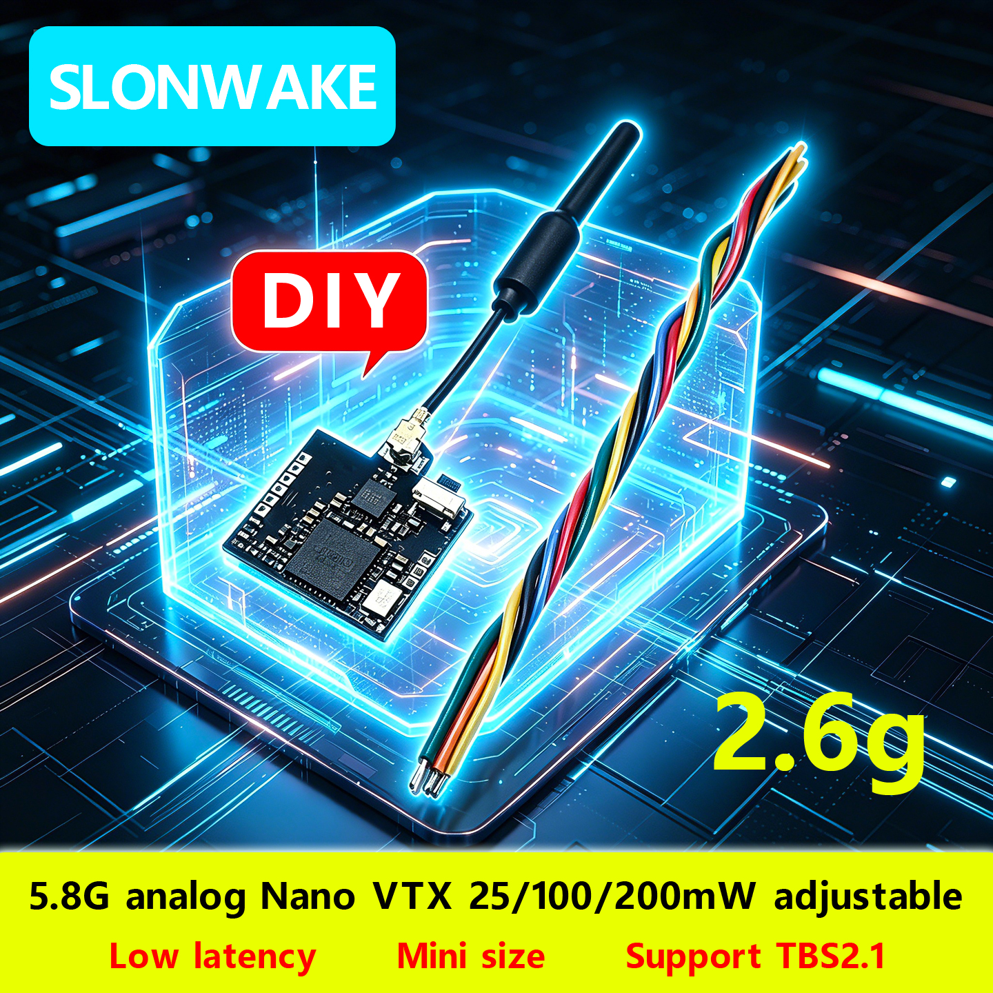 SLONWAKE Nano 5.8G 48CH 200mW  – Drone Rc Controller And Receiver Bewertung und Preis