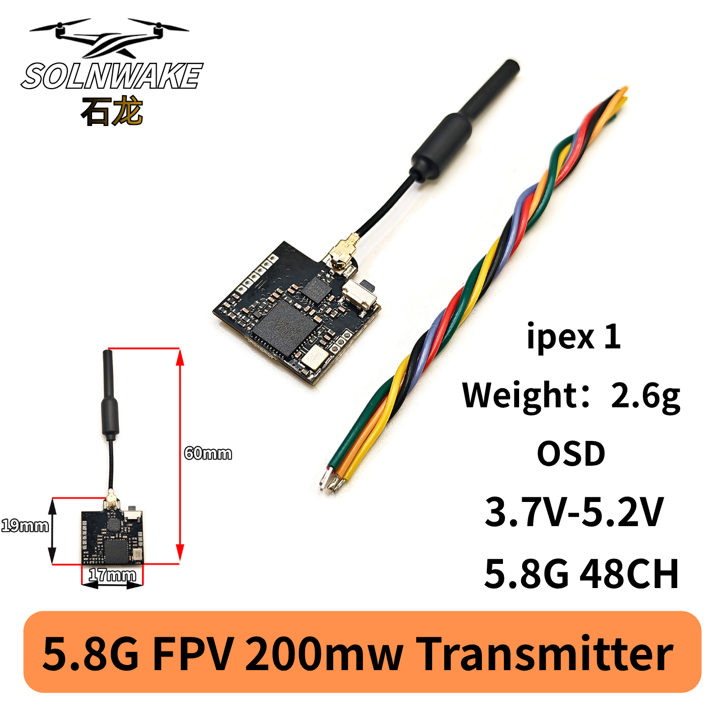 SLONWAKE Nano 5.8G 48CH 200mW  – Drone Rc Controller And Receiver Bewertung und Preis