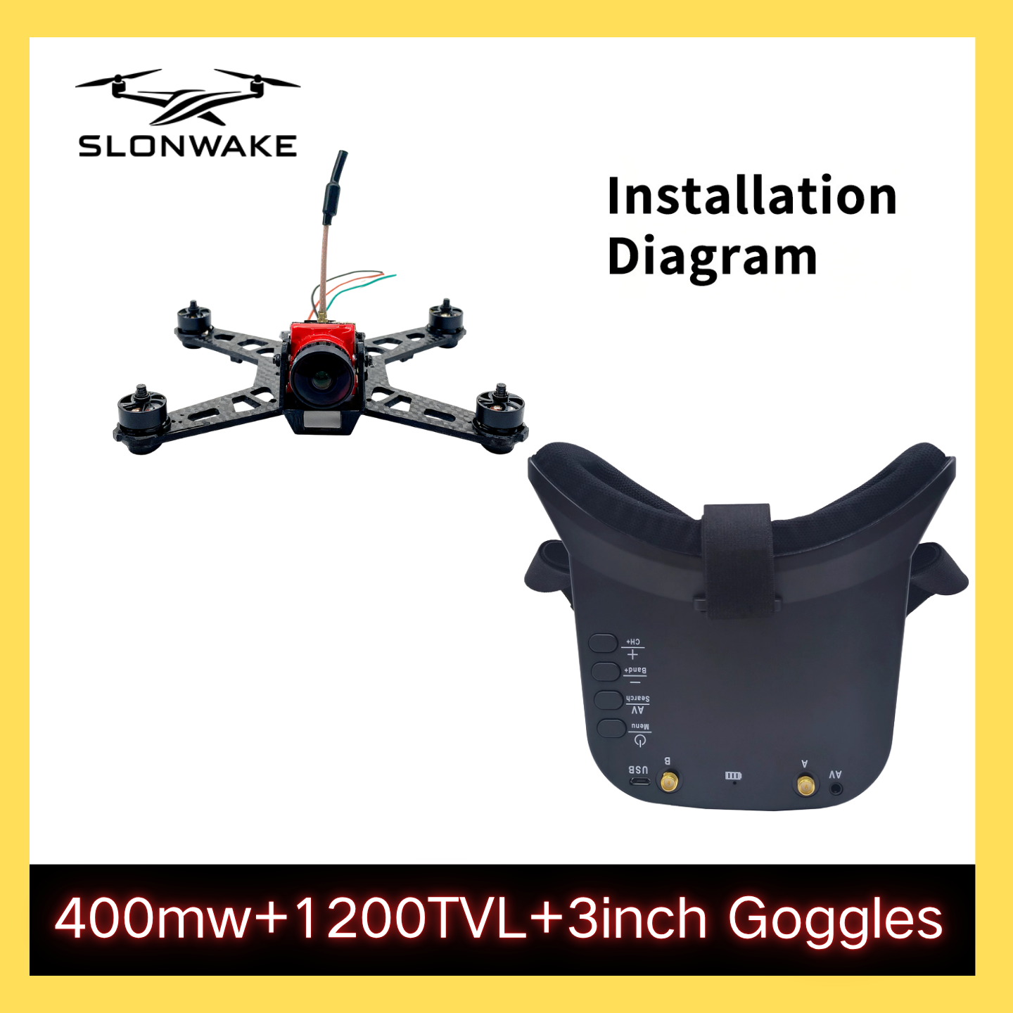 SLONWAKE 5.8G 48CH FPV 400mw V – Drone Rc Controller And Receiver Bewertung und Preis