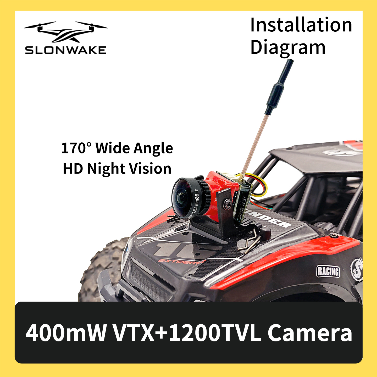 SLONWAKE 5.8G 48CH FPV 400mw V – Drone Rc Controller And Receiver Bewertung und Preis
