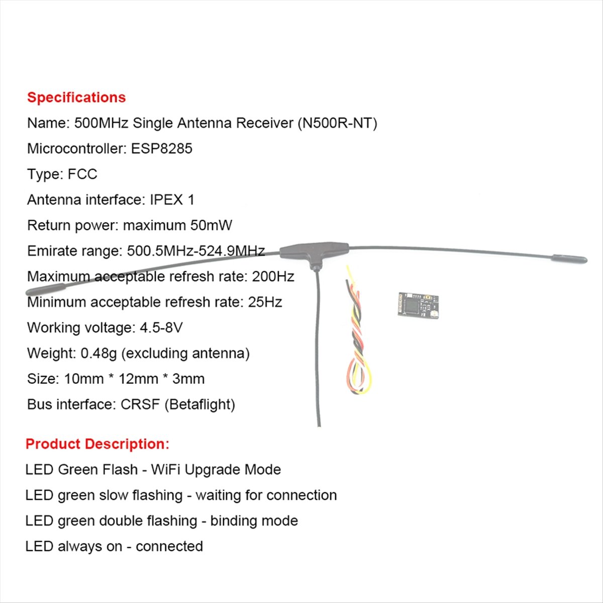 500MHz Receiver 500.5MHz-524.9 – Drone Rc Bewertung und Preis